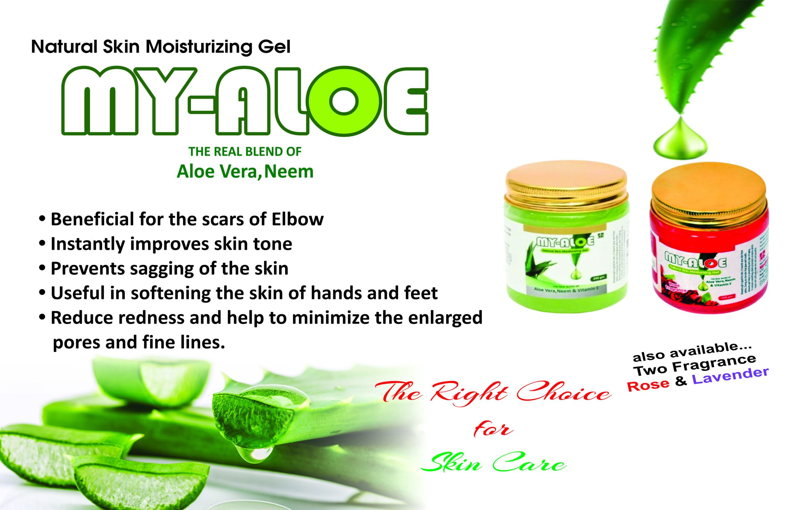 Aloe- Visualaids MY ALOE 200 gm | Aloe Vera Gel with Neem & Vitamin E | Daily Skin Care | Direct Manufacturer
