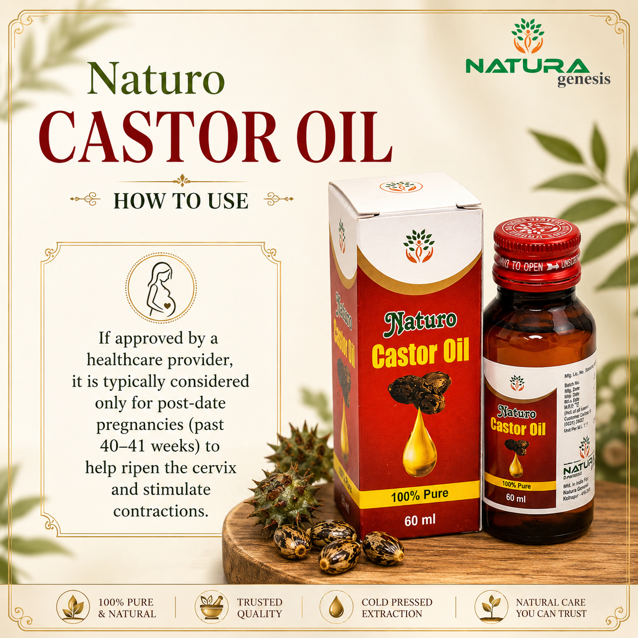 castor oil 3 Castor Oil 60 ml | Pure Cold-Pressed Hair & Skin Care Oil | Multi-Purpose Natural Moisturizer | Direct Manufacturer