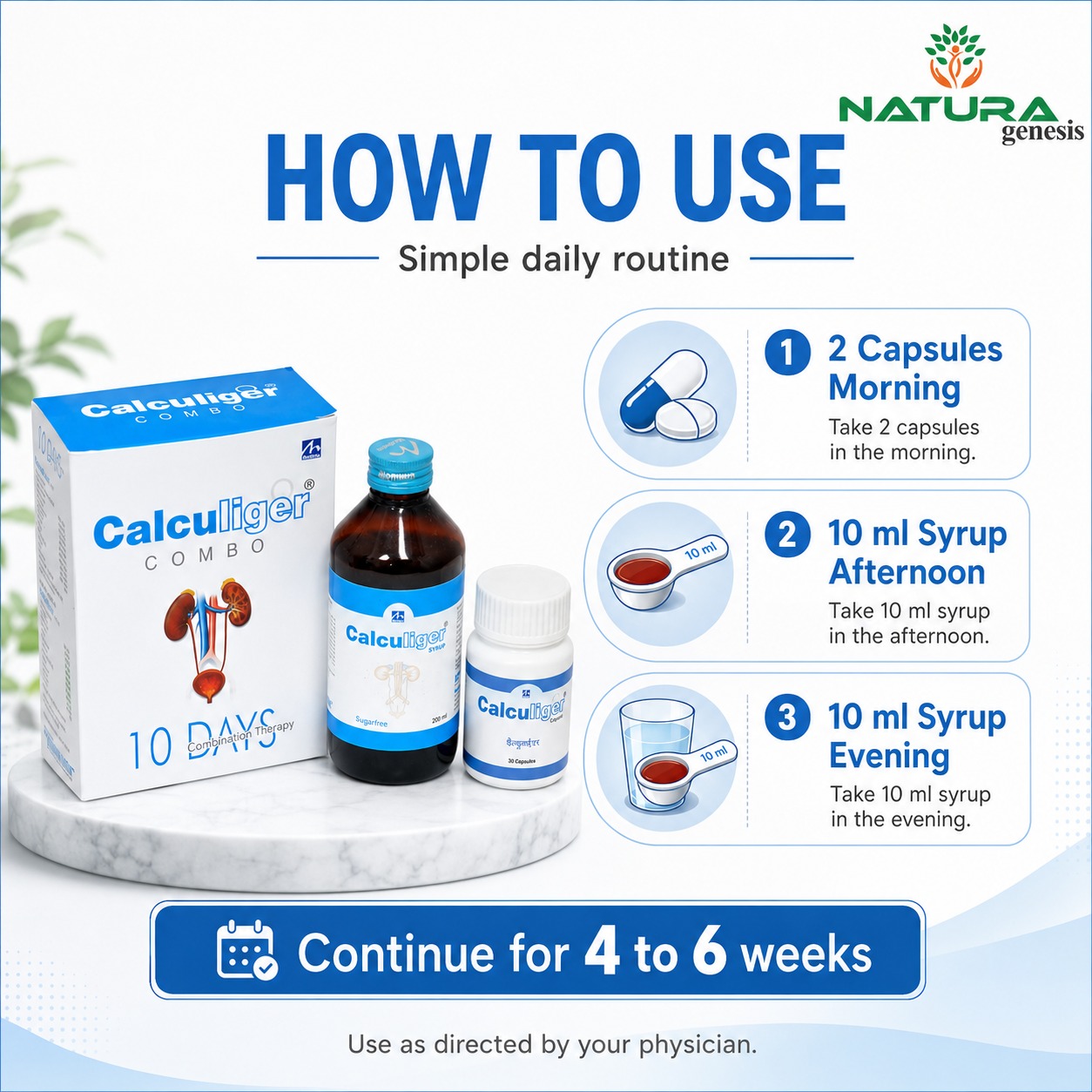 Calculiger Combo C Calculiger Combo | Ayurvedic Kidney & Urinary Wellness Support | Capsule + Syrup Formula
