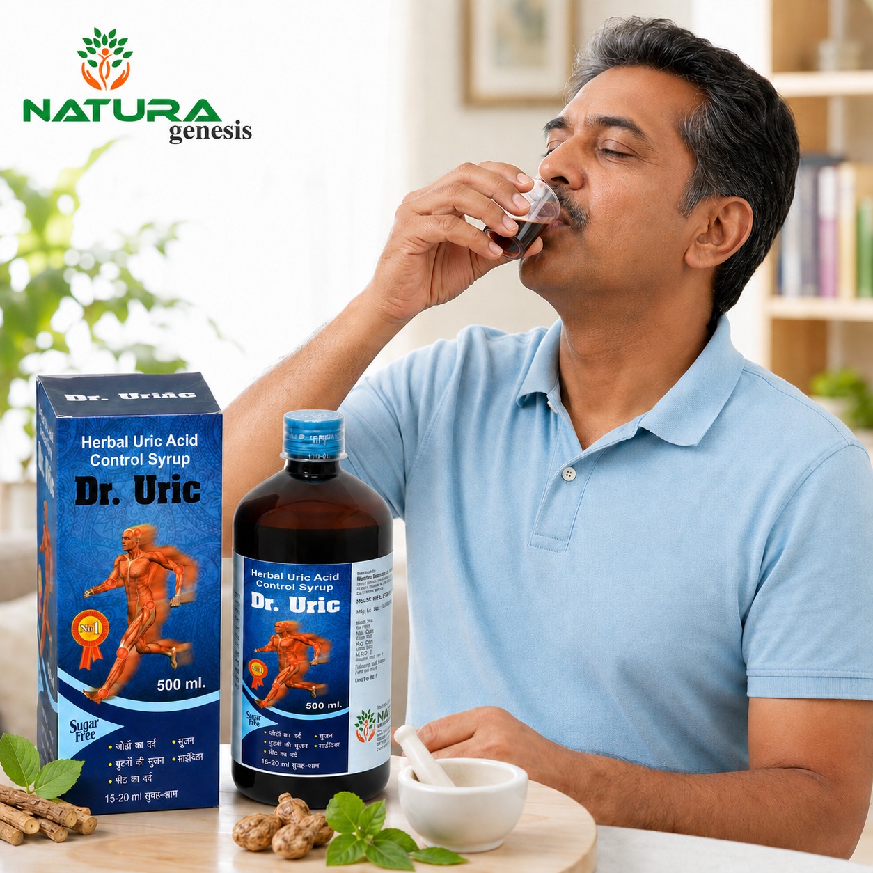 Dr. urice Product Img5 NATURO DR Uric Syrup 500ml | Herbal Uric Acid Support Syrup | Joint Wellness Support | Direct Manufacturer
