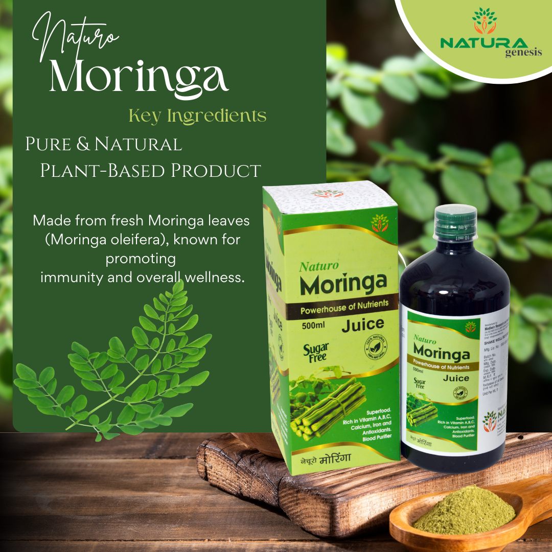 Moringa Juice-1 NATURO Moringa Juice 500ml | Herbal Moringa Health Drink | Daily Wellness Support | Direct Manufacturer