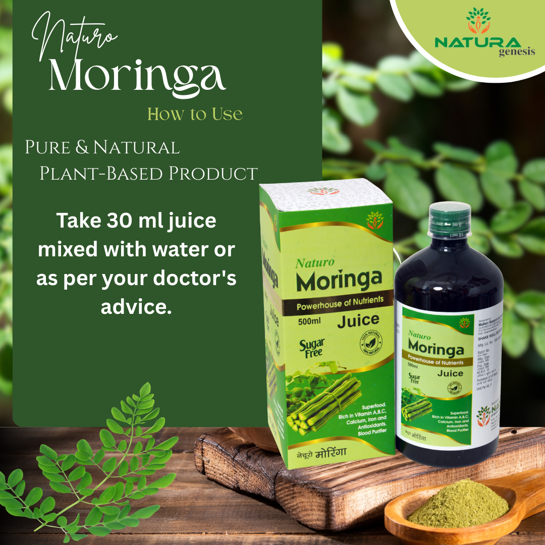 Moringa Juice-2 NATURO Moringa Juice 500ml | Herbal Moringa Health Drink | Daily Wellness Support | Direct Manufacturer