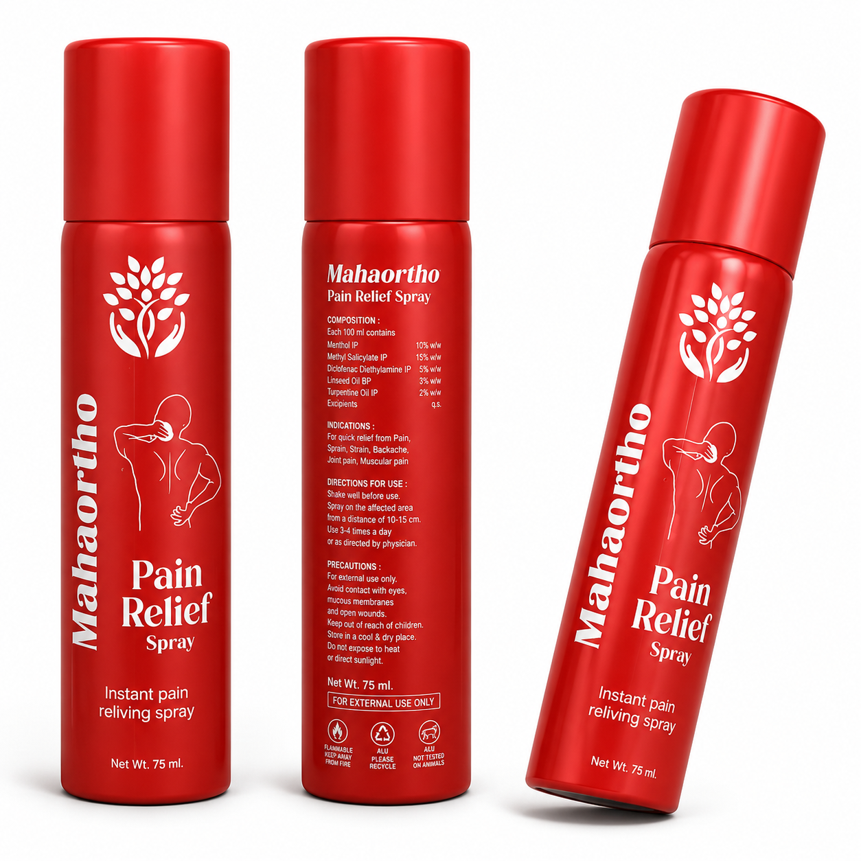 Mahaortho Pain Relief Sapray 5 Mahaortho Pain Relief Spray – Instant Herbal Relief for Joint Pain, Back Pain, Muscular Discomfort, Sprains & Sports Injuries