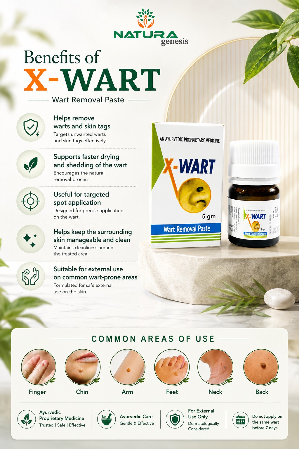x wart X-WART Wart Removal Paste by Natura Genesis