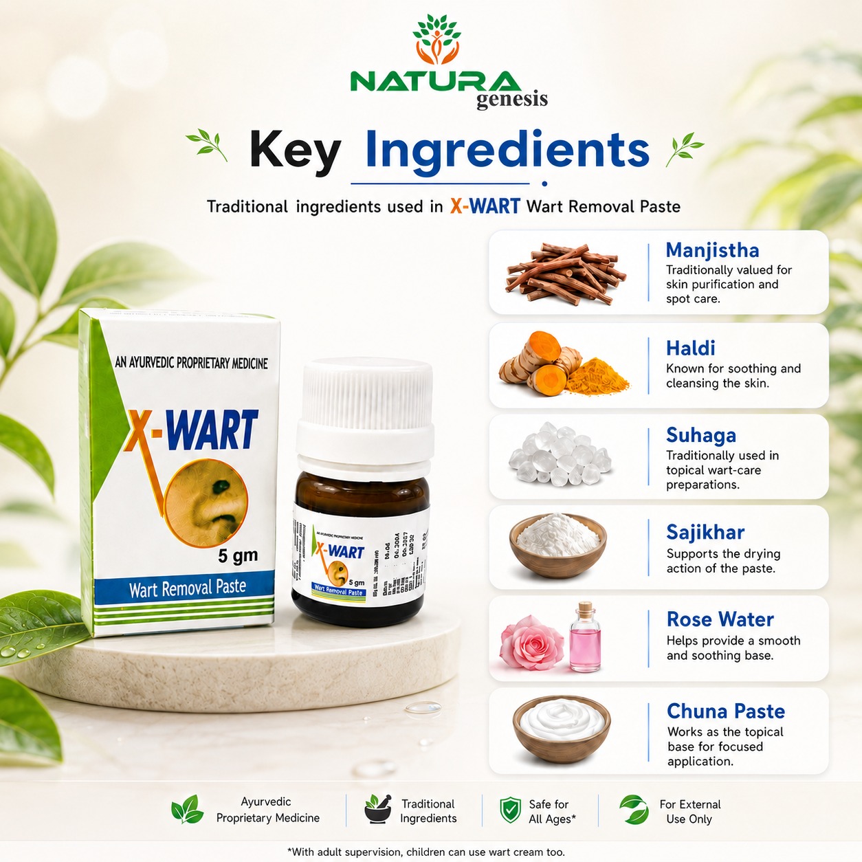 x wart3 X-WART Wart Removal Paste by Natura Genesis