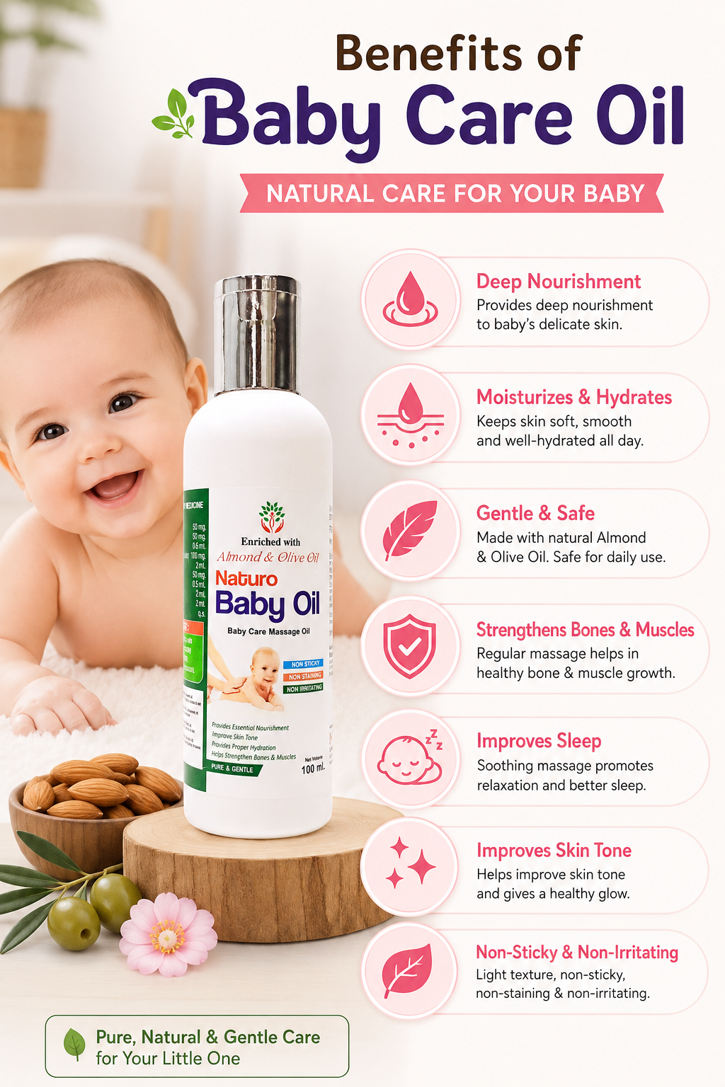 Baby Care Oil: Complete Guide to Healthy Baby Massage and Skin Care benifits of baby care oil