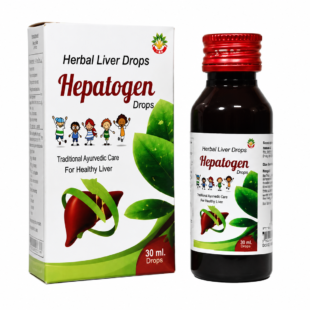 Hepatogen Herbal Liver Drops Ayurvedic Liver Tonic 30ml Bottle with Box