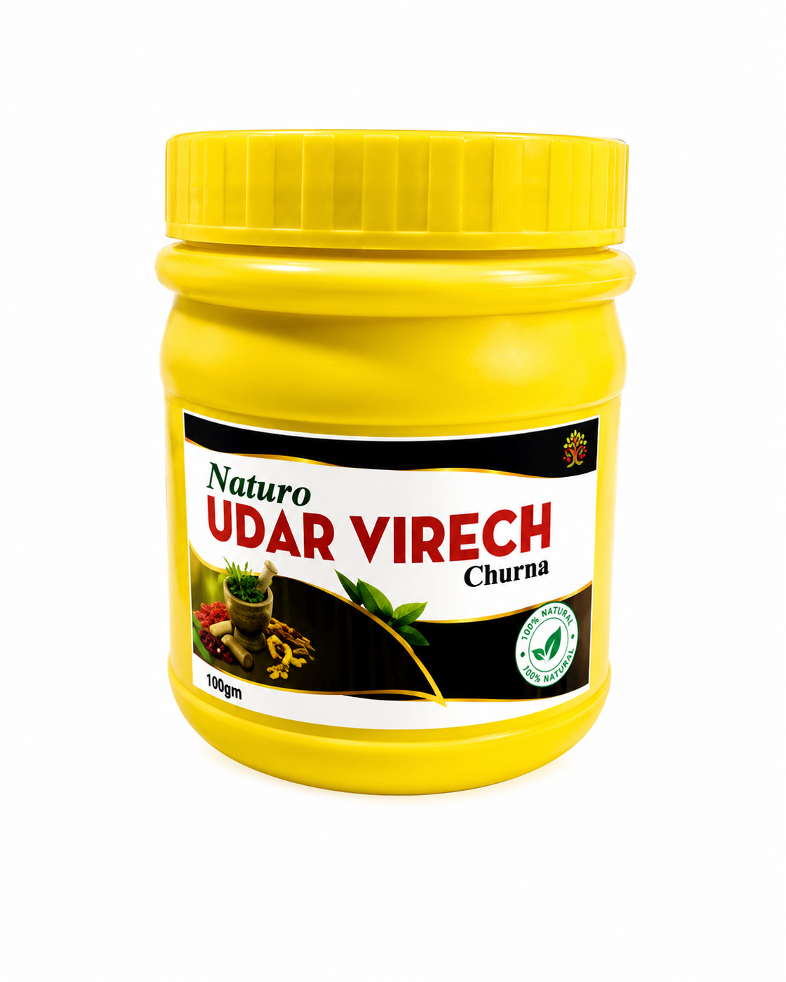 UDAR VIRECH CHURMA Naturo Udar Virech Churna | with Isabgol Bhusi, Amla, Bahera, Harad, Mulethi, Saunf, Aloe Vera, Amaltas, Makoy & Punarnava | 100g | Herbal Digestive & Constipation Support