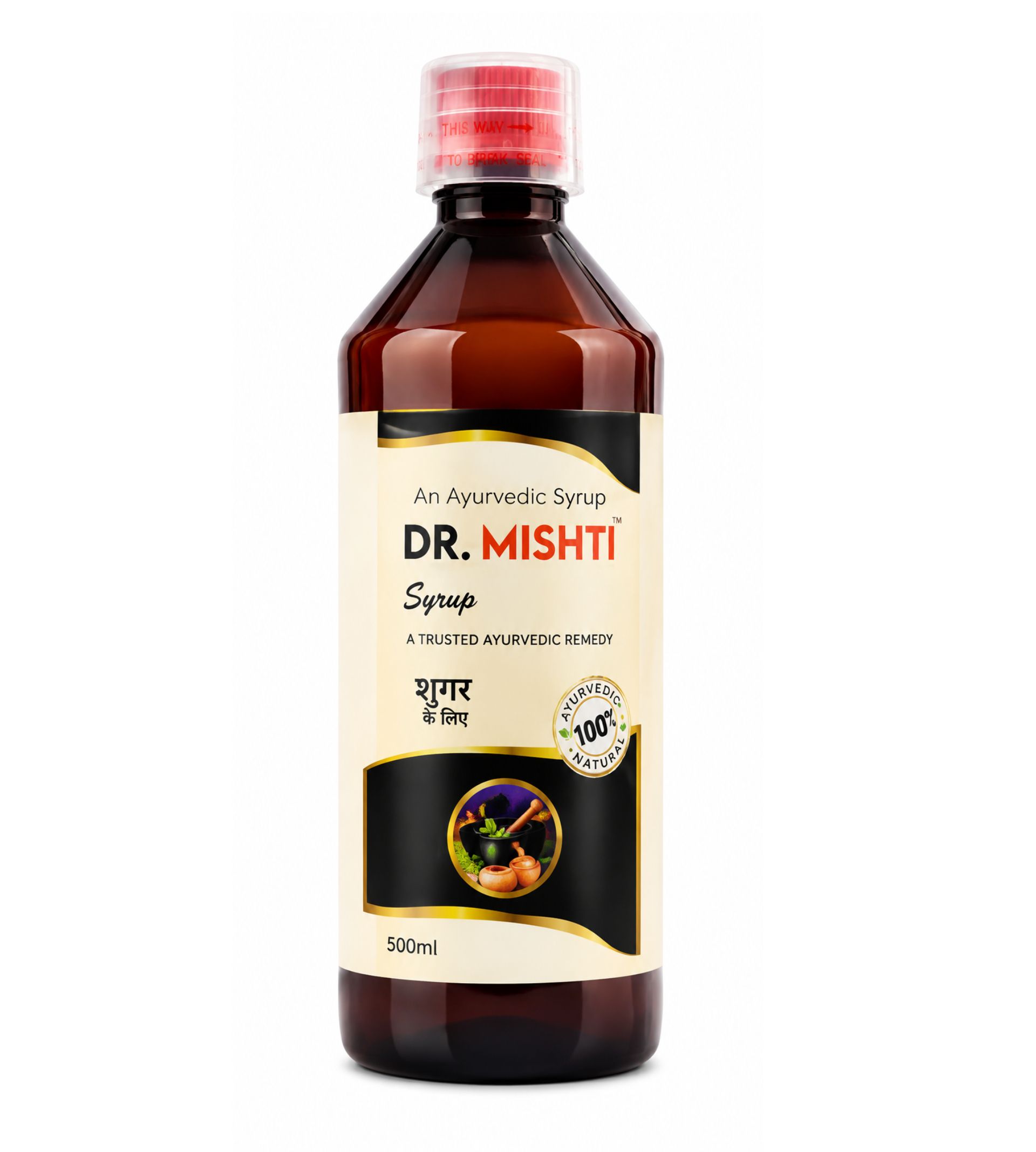 DR. Misti DR. MISHTI Syrup 450 ML | Ayurvedic Blood Sugar Support Formula | Sugar-Free Herbal Syrup | Metabolic Wellness Support | Natura Genesis