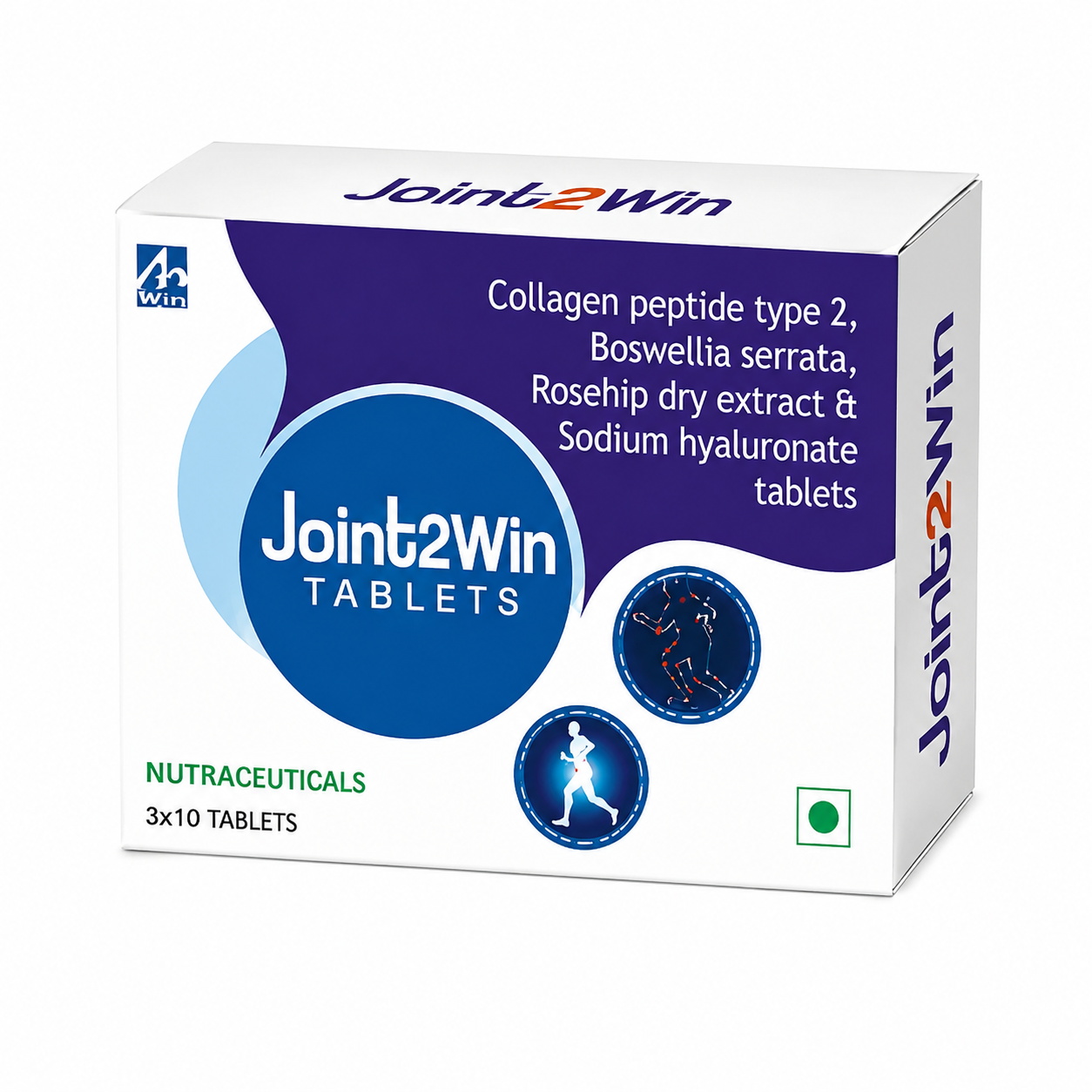 JOINT2WIN Natura Genesis Joint2Win Tablets | With Boswellia Serrata, Rosehip Extract, Collagen Type II & Sodium Hyaluronate | Natural Joint Health Supplement | 60 Tablets