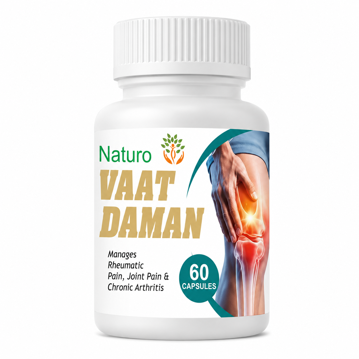 naturo vaat Daman Natura Genesis VAAT DAMAN Joint Care Capsules | With Shallaki, Guggul, Ashwagandha, Nirgundi, Rasna, Turmeric, Giloy, Hadjod & Vitamin D3 | Ayurvedic Joint, Bone & Muscle Support Capsules